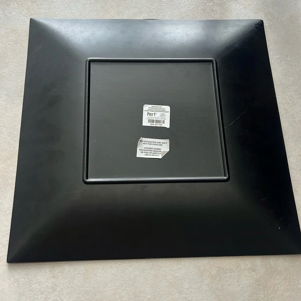 Pier 1 Brown Decorative Square Plate